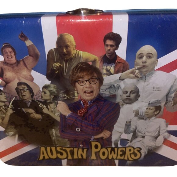 Austin Powers Collectible Tin Lunchbox With Union Jack Design - Picture 7 of 15